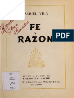 VILA, Samuel. Fe y Razón. Replica A La Obra de Sebastian Faure, SF PDF