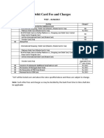 Debit Card Fee and Charges: Sr. No Activity Charges 01 Issuance of Primary Card & One Additional Card