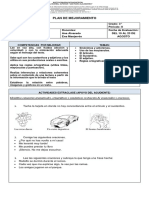 Plan de Mejoramiento de Castellano Grado Tercero