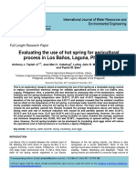 Evaluating The Use of Hot Spring For Agricultural Process in Los Baños, Laguna, Philippines