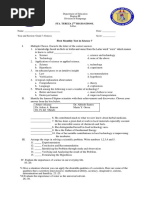 First Monthly Test in Science 7