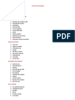 Lista de Secuencias Actualizada