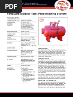 Fireguard Bladder Tank Proportioning System: Technical Data