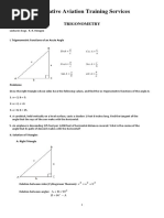 Innovative Aviation Training Services: Trigonometry