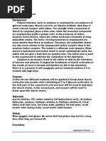 Hydrolysis of Starch