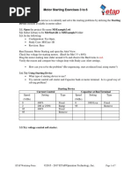 Motor Starting Exercises 3 To 6: ETAP Workshop Notes Page 1 of 7