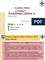 Presentasi Admen Lokmin Bulan Maret 2019