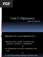 Unit-2 (Operators) : Anand KR - Srivastava