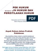 Aspek Hukum, Disiplin Hukum Dan Peristilahan Hukum