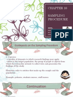 Sampling Procedure: Reporters: Benitez, K. C. Beso, M. Cuerda, R