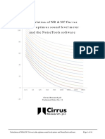 TN31 Calculcation of NR and NC Curves in The Optimus Sound Level Meter and NoiseTools Software