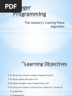 Gomory Cutting Plane Method