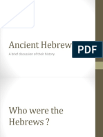 Ancient Hebrews: A Brief Discussion of Their History