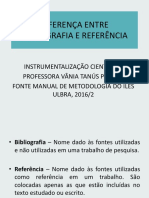 Diferença Entre Bibliografia e Referência.