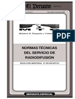 Normas de Servicio Radiodifusion