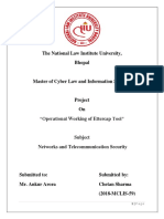 The National Law Institute University, Bhopal: "Operational Working of Ettercap Tool"