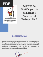 Sistema de Gestión para La Seguridad y Salud en El Trabajo PRESENTACIÓN FINAL