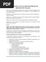 Manual de Los Colaboradores en El Servicio de Tinajas PDF