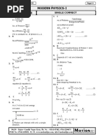 Modern Physics-I: Xercise