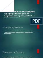 Proposal para Sa Pagpapagana NG Mga Palikuran para