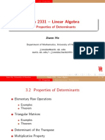 Math 2331 - Linear Algebra: 3.2 Properties of Determinants