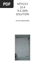 MTH213 10.4 R.K.Jain Solution: by Udit Kumar Arora