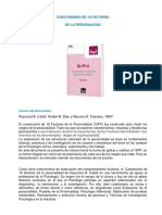 Antecedentes Historicos Del Cuestionario de Los 16 Factores de Personalidad