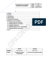 PT GI-SST 14 Procedimiento Examenes Ocupacionales