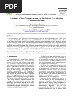 Synthesis of CuO Nano Structure Via Sol-Gel and Precipitation Chemical Methods