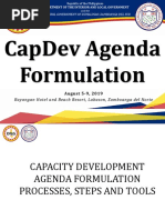 August 5-9 2019 CapDev Formulation Steps and Tools