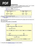 Subject Verb Agreement