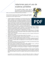 Charla de Seguridad Recomendaciones para El Uso de Escaleras Portátiles