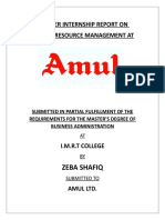 Summer Internship Report On Human Resource Management At: Zeba Shafiq