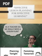 Effective Lesson Planning