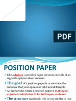 Writing A Position Paper