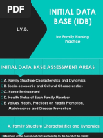 Initial Data Base (Idb) : For Family Nursing Practice