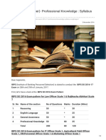 BPS SO IT Officer - Professional Knowledge Syllabus and Weightage