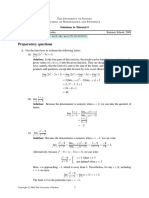 Preparatory Questions: Solutions To Tutorial 5