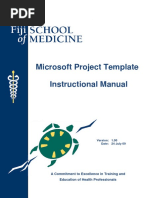 Microsoft Project Template Instructional Manual