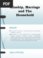 Kinship, Marriage and The Household