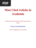 Most Cited Article in Academia - International Journal of Data Mining & Knowledge Management Process (IJDKP)