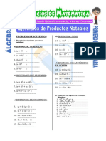 Ejercicios de Productos Notables