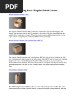 Types of Shipping Boxes / Regular Slotted Cartons