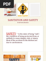 Sanitation and Safety