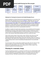 Community Health Nursing Care Plan Model