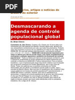 Desmascarando A Agenda de Controle Populacional Global