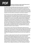 Q1. How Structurally Attractive Is The Russian Ice Cream Market? Discuss How Its Industry Structure Can Be Made More Attractive? (663 Words)