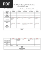 The Philippine Timothy Christian Academy: A.Y. 2019-2020 Daily Learning Plan / Week 3