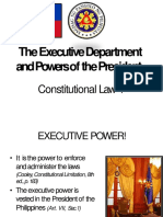 The Executive Department and Powers of Thepresident: Constitutional Law 1