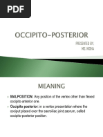 Occipito Posterior